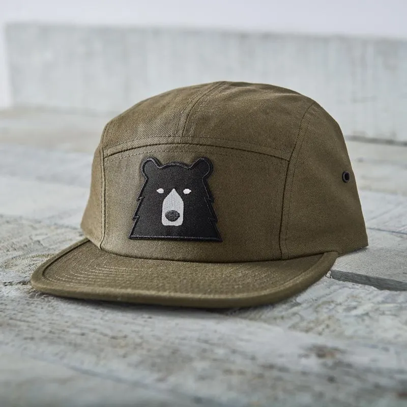 5 Panel Cap (Olive   Black Bear)