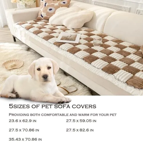 AMTARP Dog Couch Cover Protector, Dog Couch Coves for Sofa, Couch Cushion for Dogs Washable, Pet Mat Bed Couch Covers for Large Dogs (23.6 x 62.9 inch, Blue - Gray)