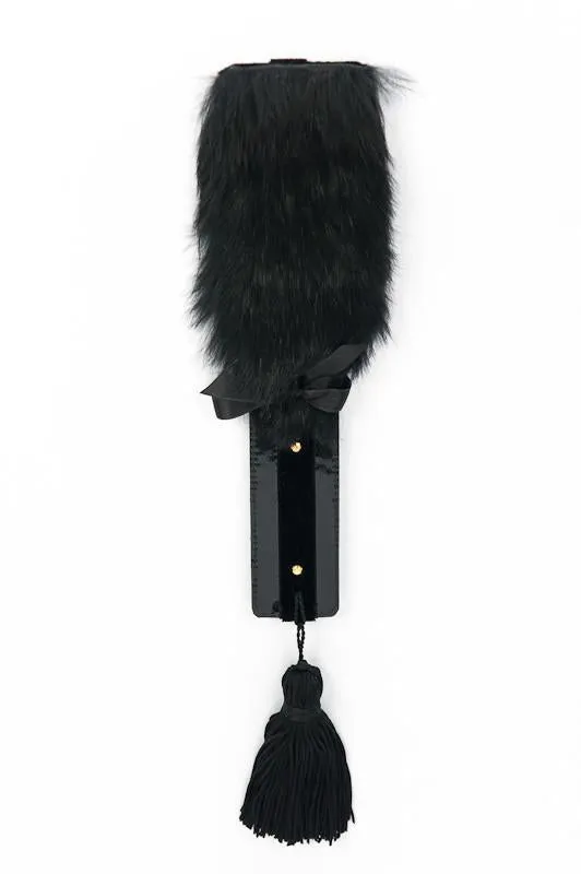 Black Leather & Fur Paddle