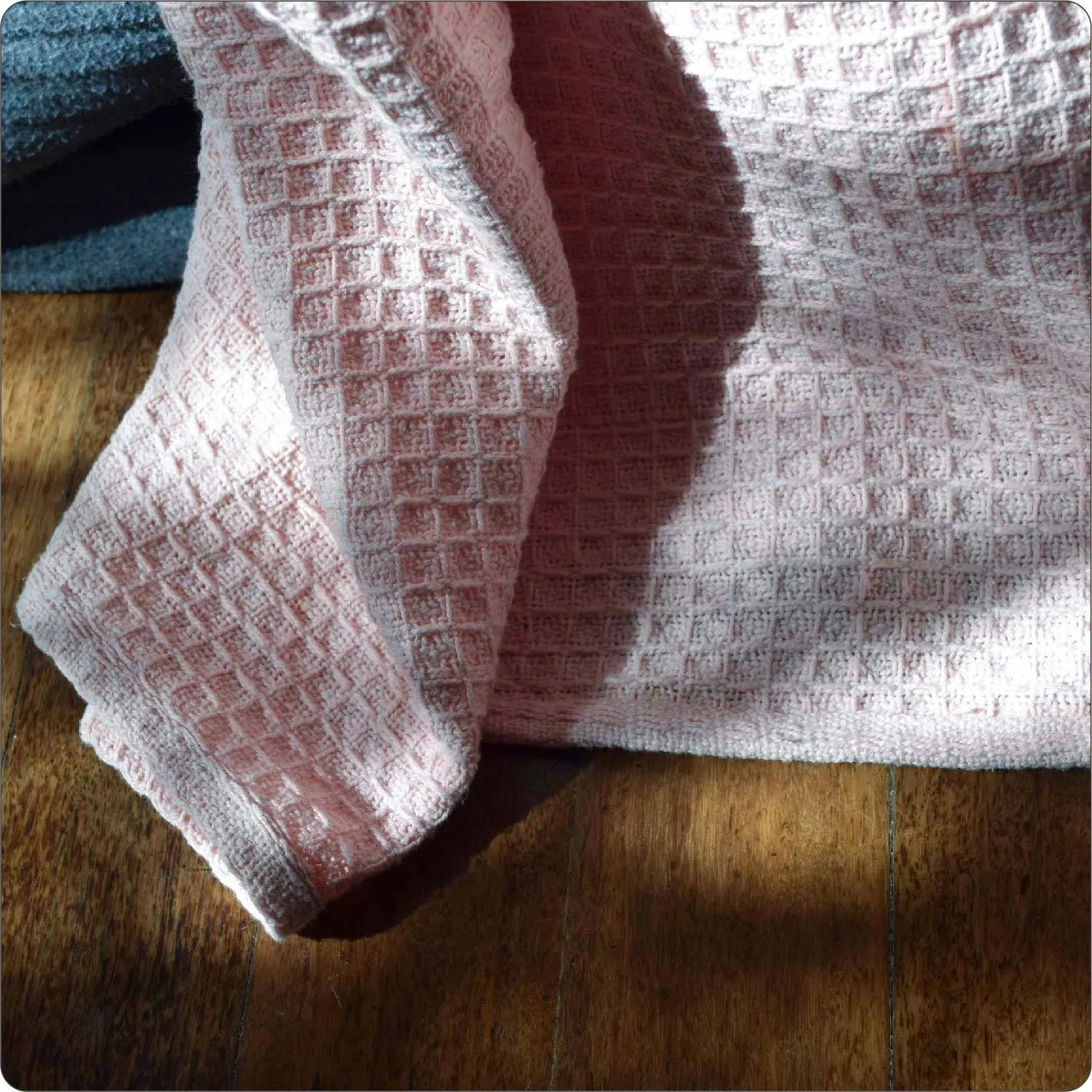 Blanket - Organic Waffle Byron Blush (245 x 210cm)