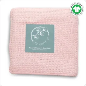 Blanket - Organic Waffle Byron Blush (245 x 210cm)