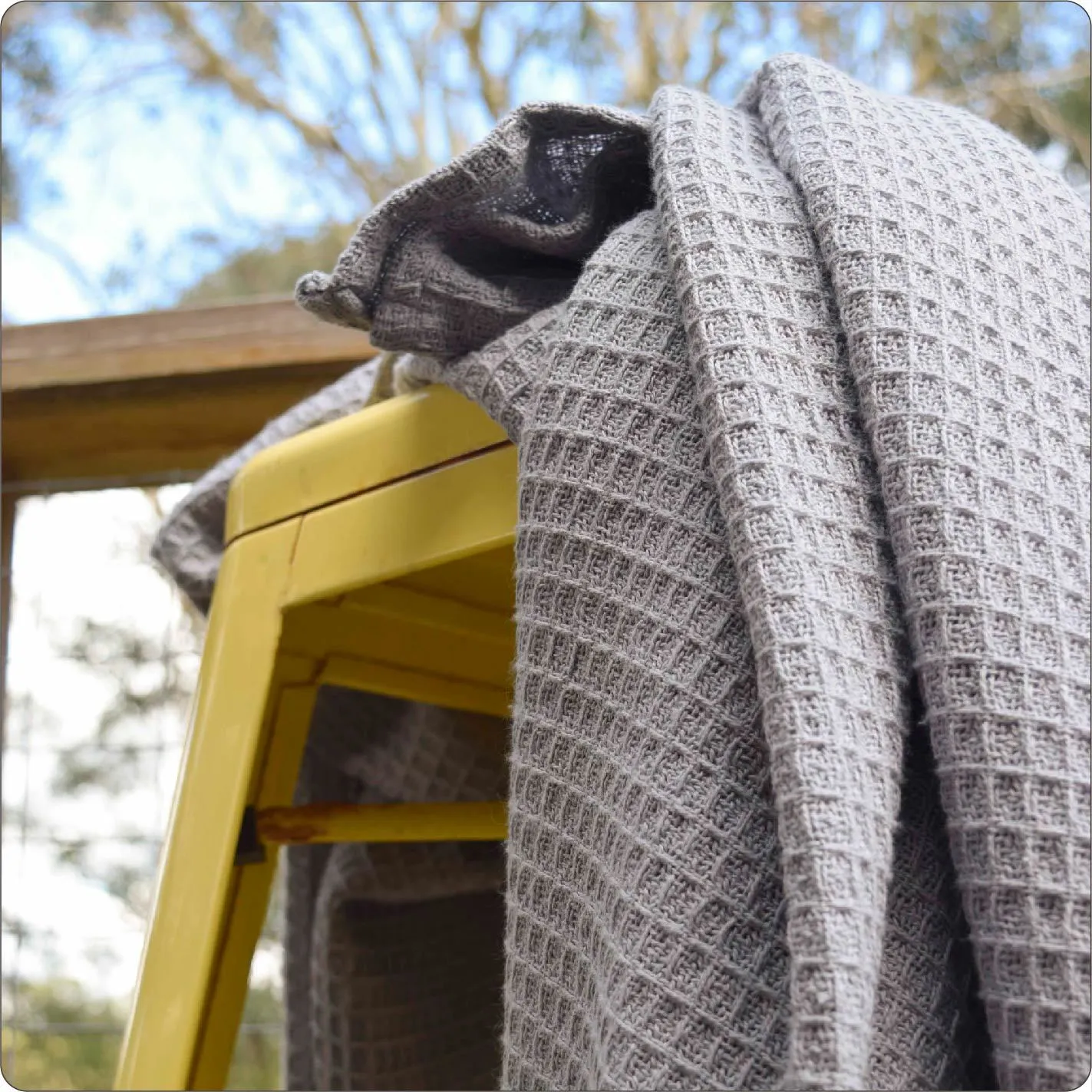 Blanket - Organic Waffle Koala Grey (127 x 152cm)