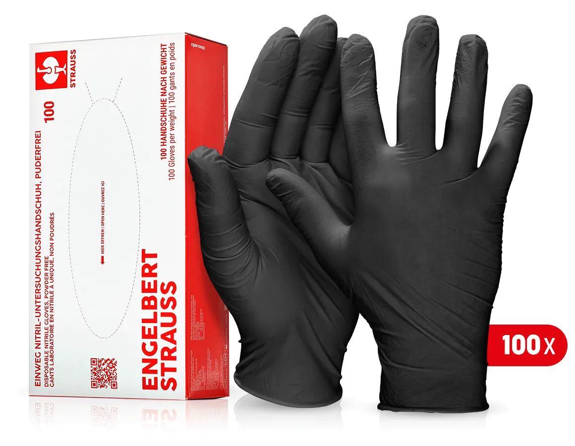 Disposable nitrile gloves, powder-free
