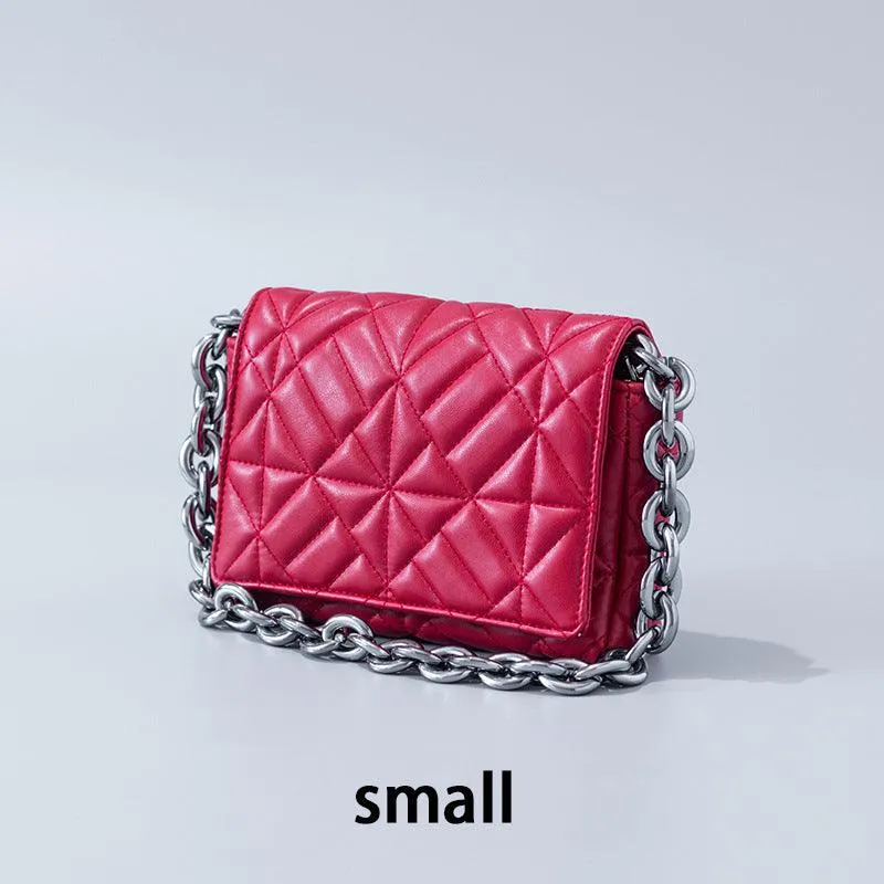 Lingge Small Bag Trendy One-shoulder Crossbody Quilted