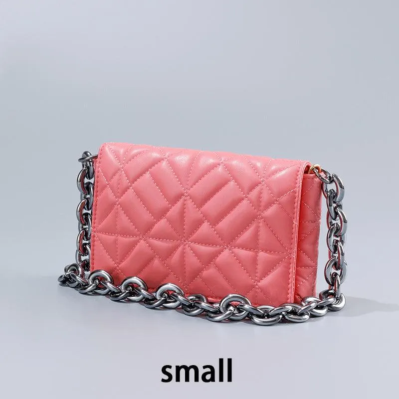 Lingge Small Bag Trendy One-shoulder Crossbody Quilted