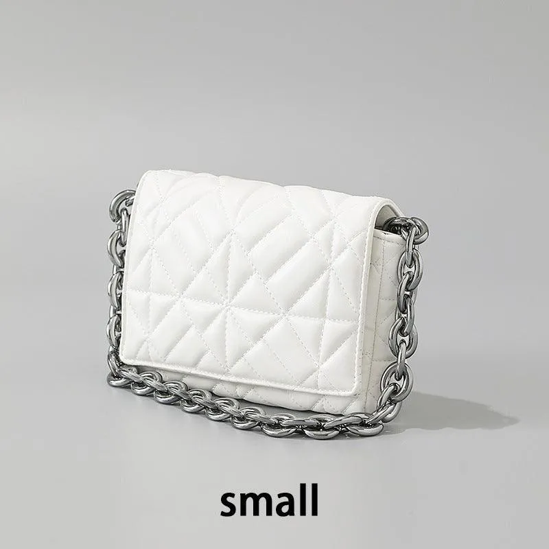 Lingge Small Bag Trendy One-shoulder Crossbody Quilted
