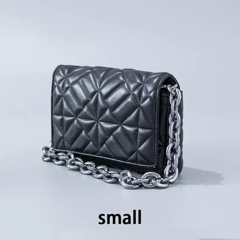 Lingge Small Bag Trendy One-shoulder Crossbody Quilted