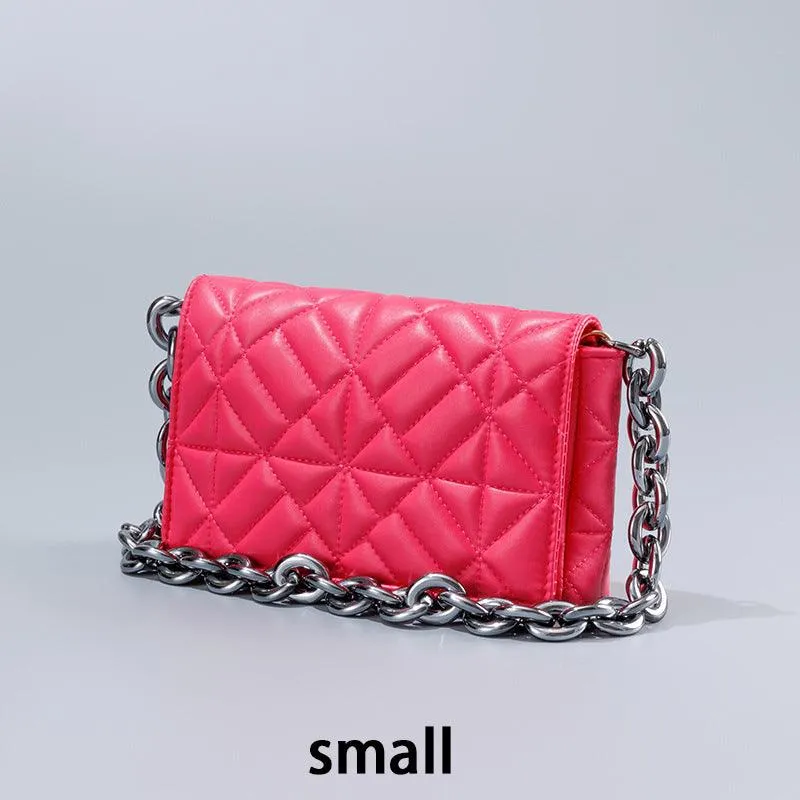 Lingge Small Bag Trendy One-shoulder Crossbody Quilted