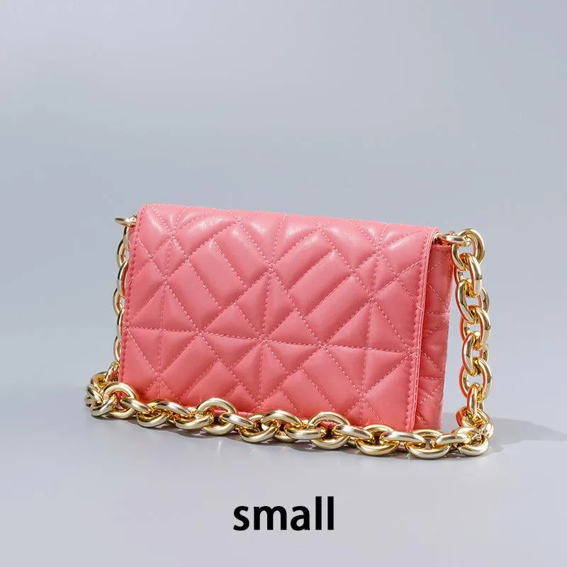 Lingge Small Bag Trendy One-shoulder Crossbody Quilted
