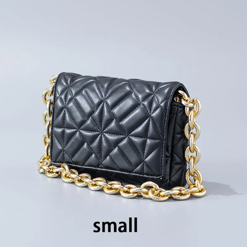 Lingge Small Bag Trendy One-shoulder Crossbody Quilted