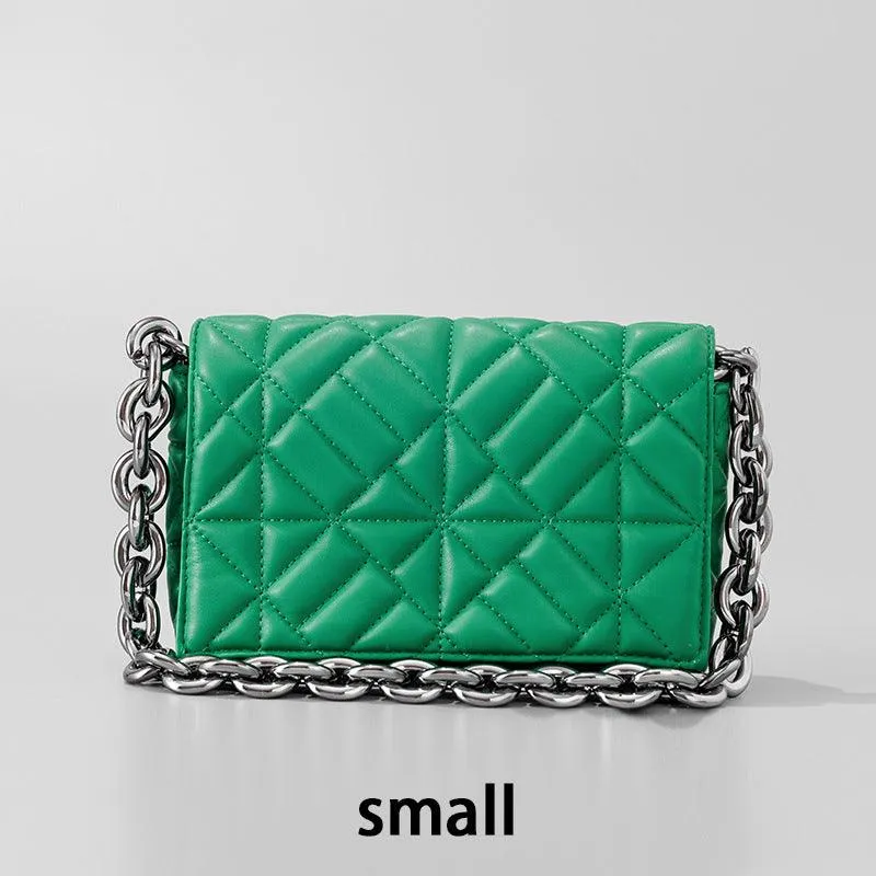 Lingge Small Bag Trendy One-shoulder Crossbody Quilted
