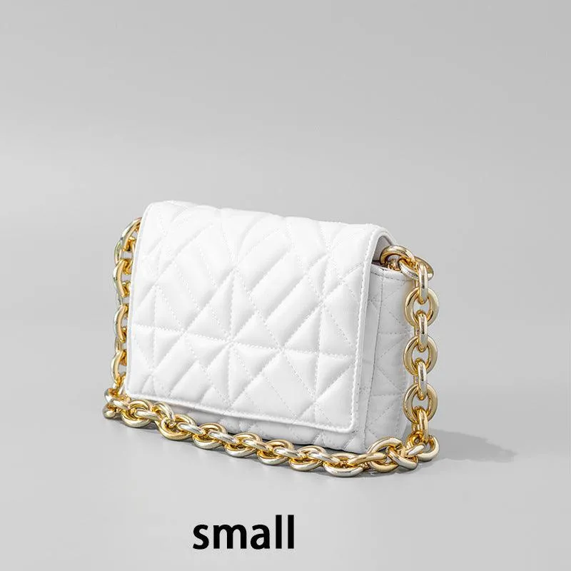 Lingge Small Bag Trendy One-shoulder Crossbody Quilted