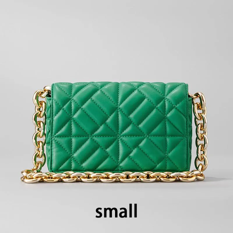 Lingge Small Bag Trendy One-shoulder Crossbody Quilted