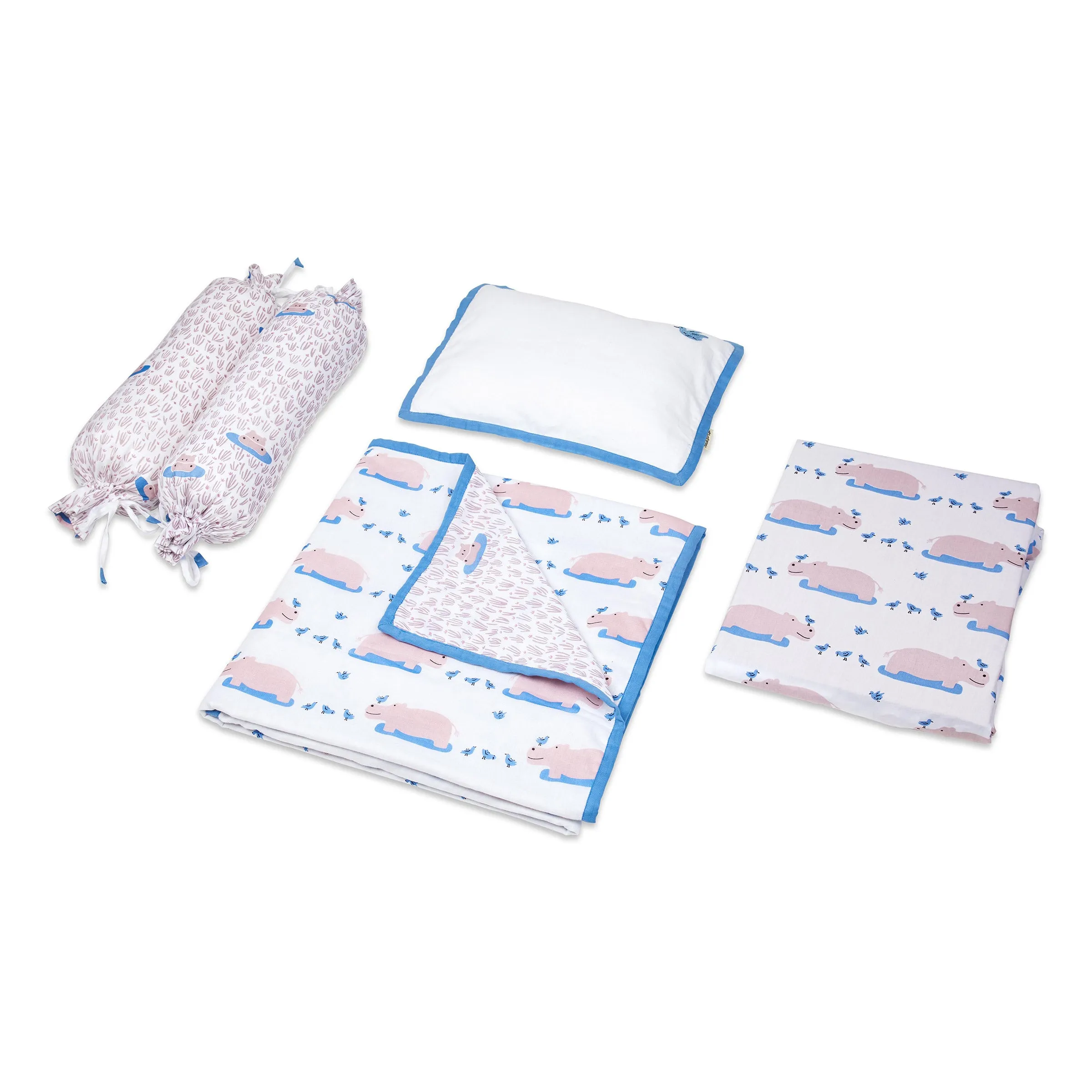 Masilo Cot Bedding Set - Happy As A Hippo