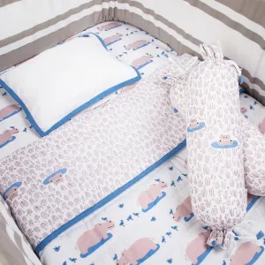 Masilo Cot Bedding Set - Happy As A Hippo