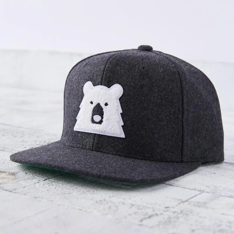 Melton Snapback (Charcoal   Polar Chenille Bear)