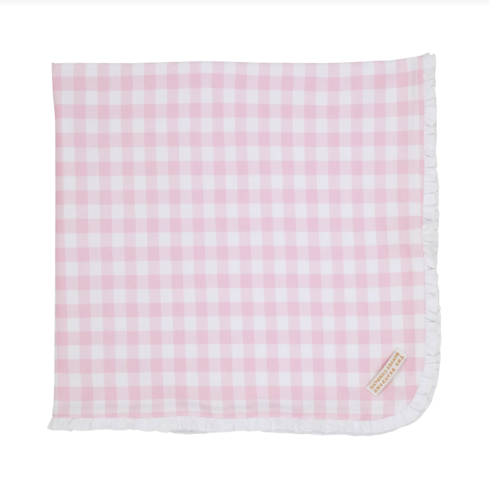 Palm Beach Pink Gingham Baby Buggy Blanket