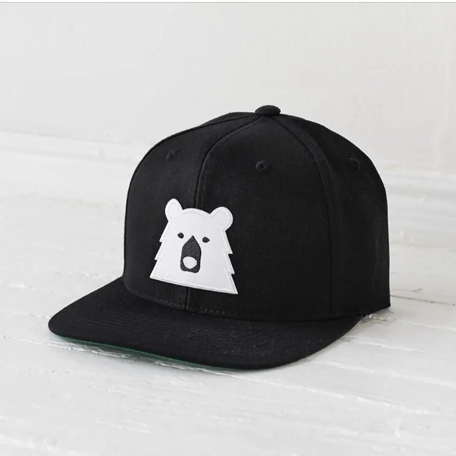 Snapback Hat (Black   Polar Bear)