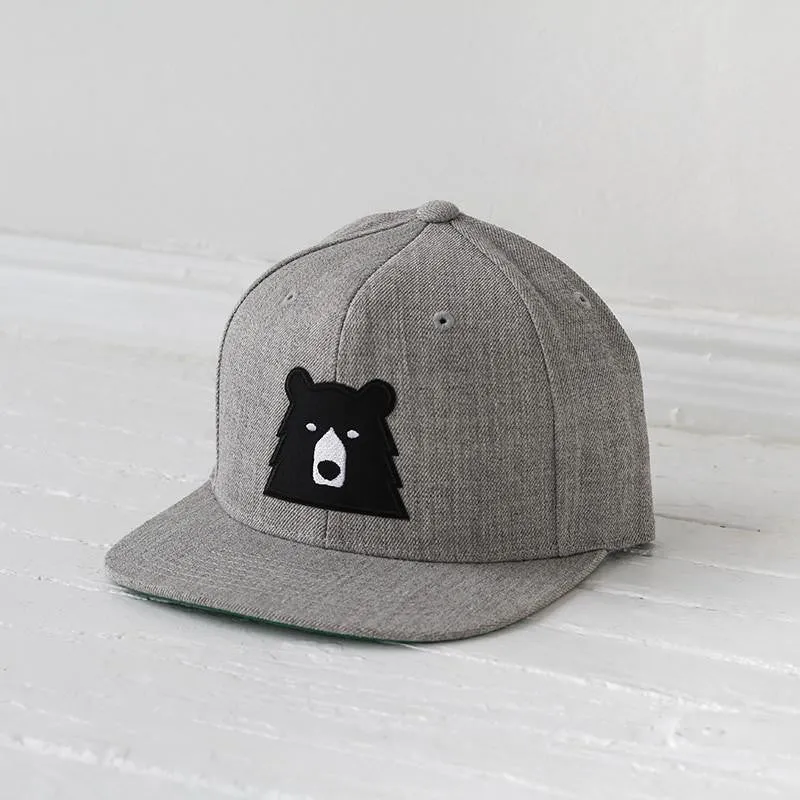 Snapback Hat (Heather Grey   Black Bear)