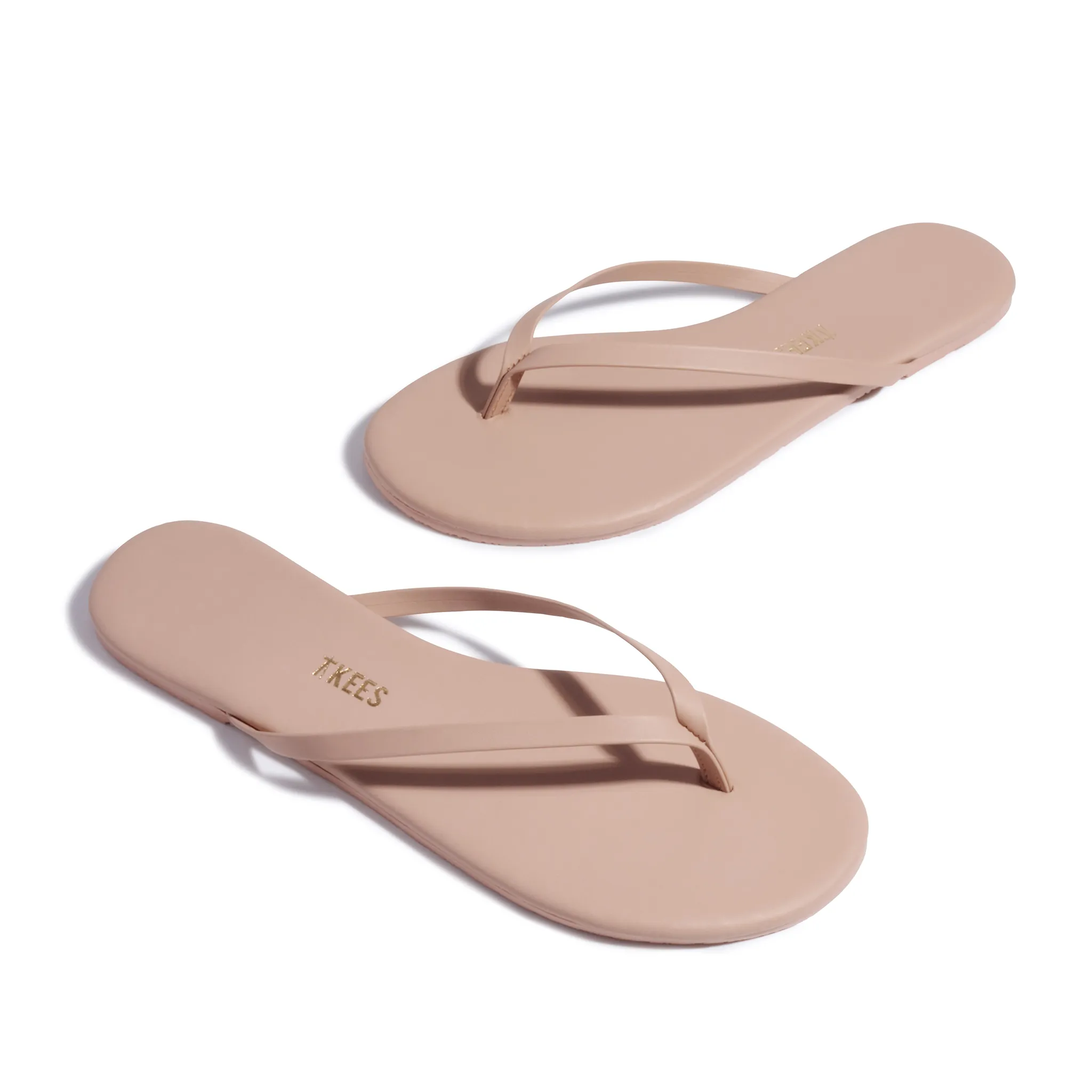 Tkees LILY pigments flip-flops from brazilian leather in Dusty Rose