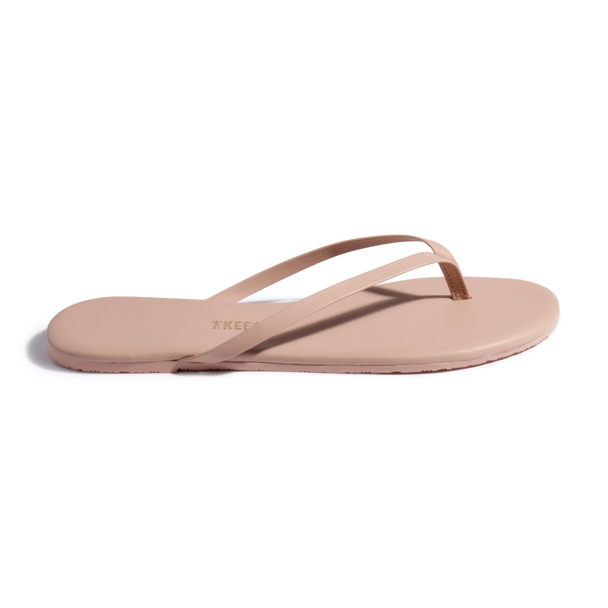 Tkees LILY pigments flip-flops from brazilian leather in Dusty Rose