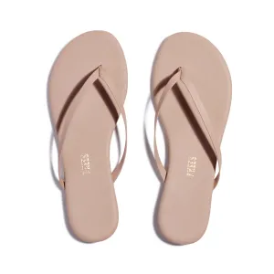Tkees LILY pigments flip-flops from brazilian leather in Dusty Rose