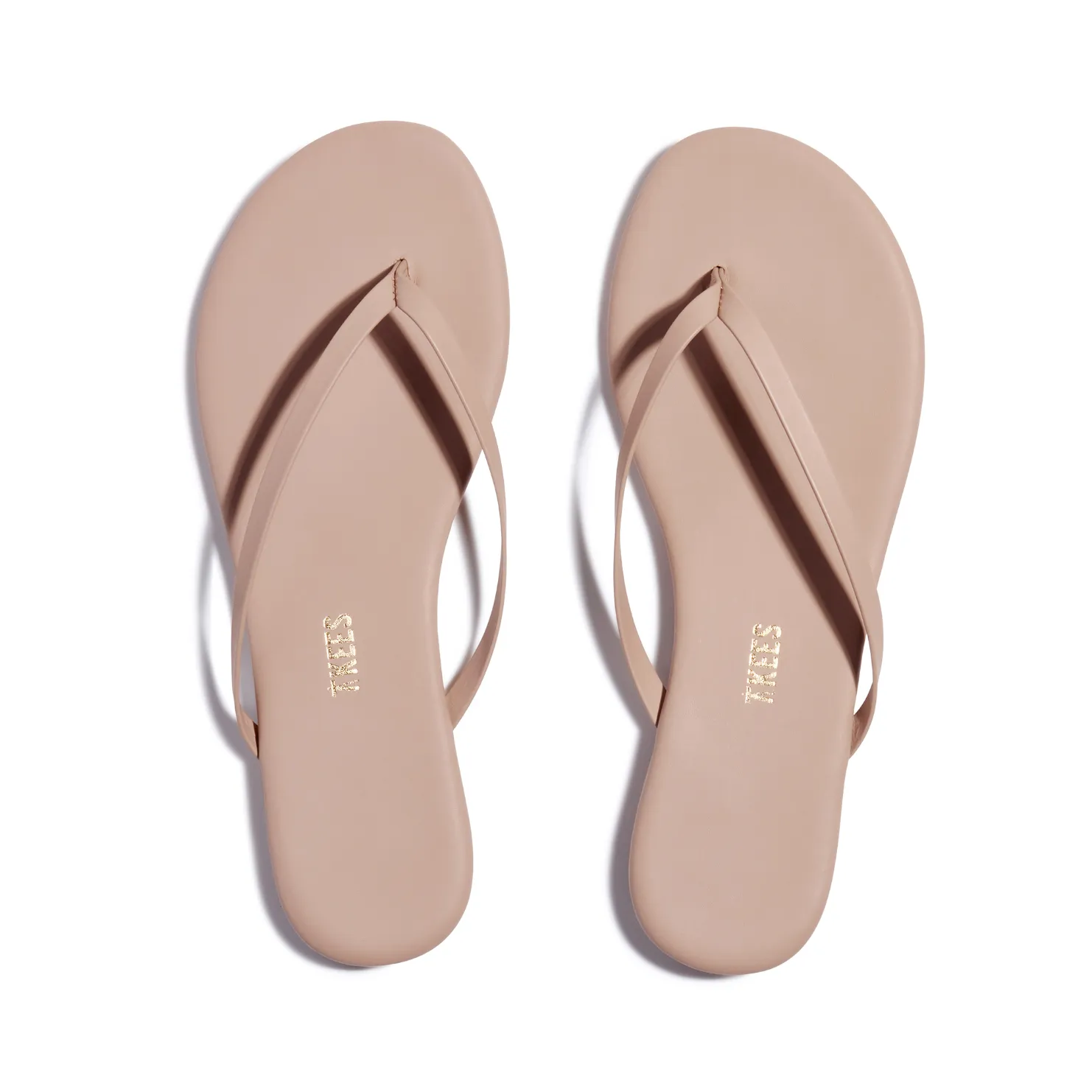 Tkees LILY pigments flip-flops from brazilian leather in Dusty Rose