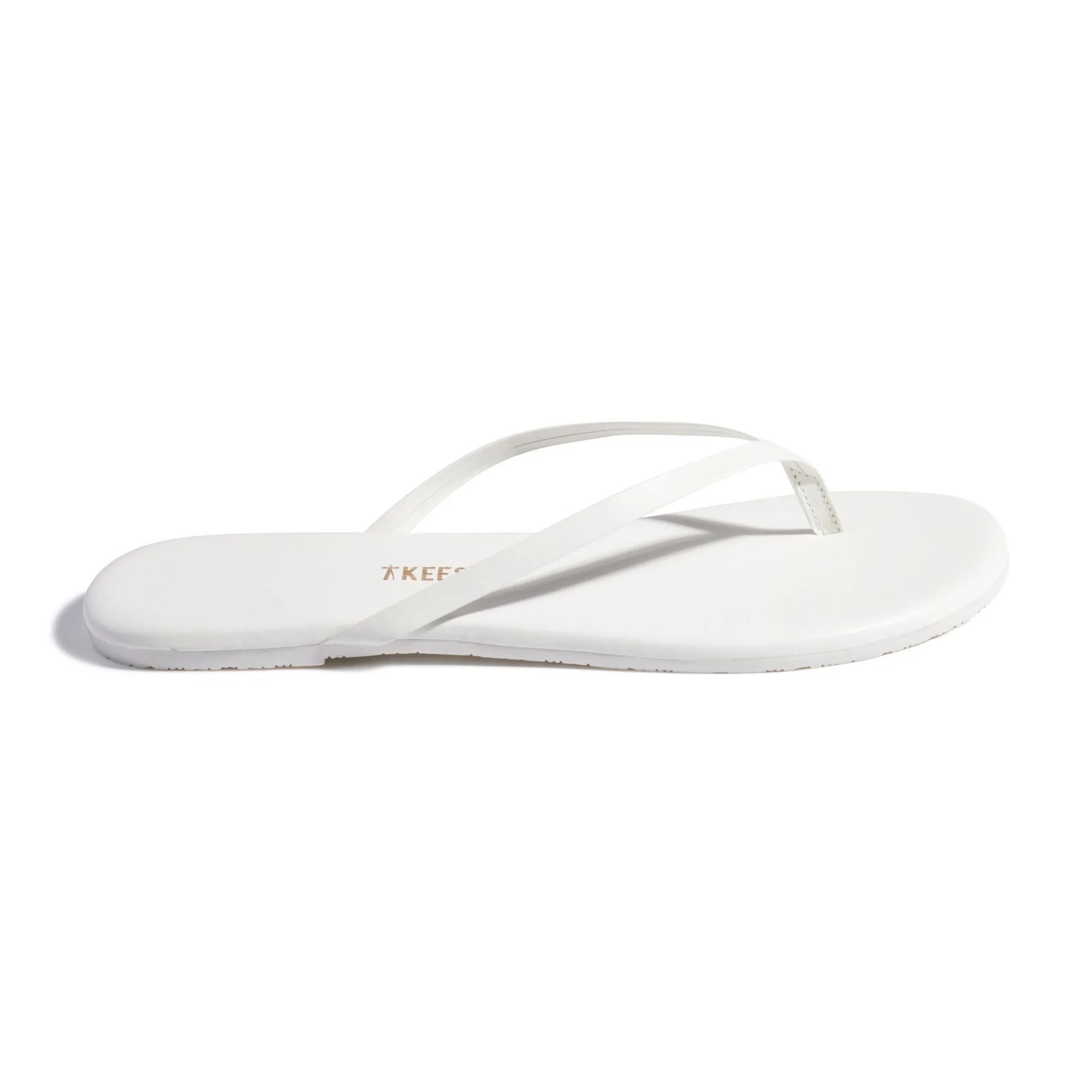 Tkees LILY pigments flip-flops from brazilian leather in Off white