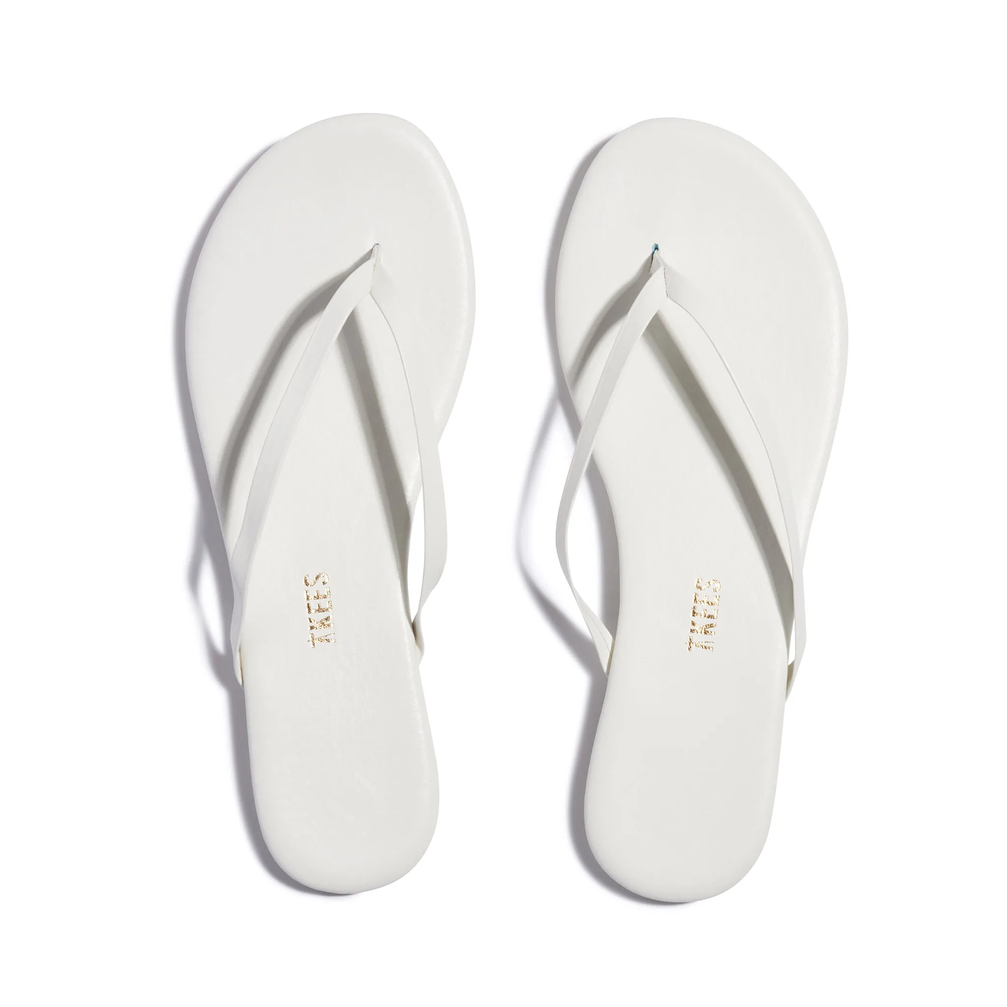 Tkees LILY pigments flip-flops from brazilian leather in Off white